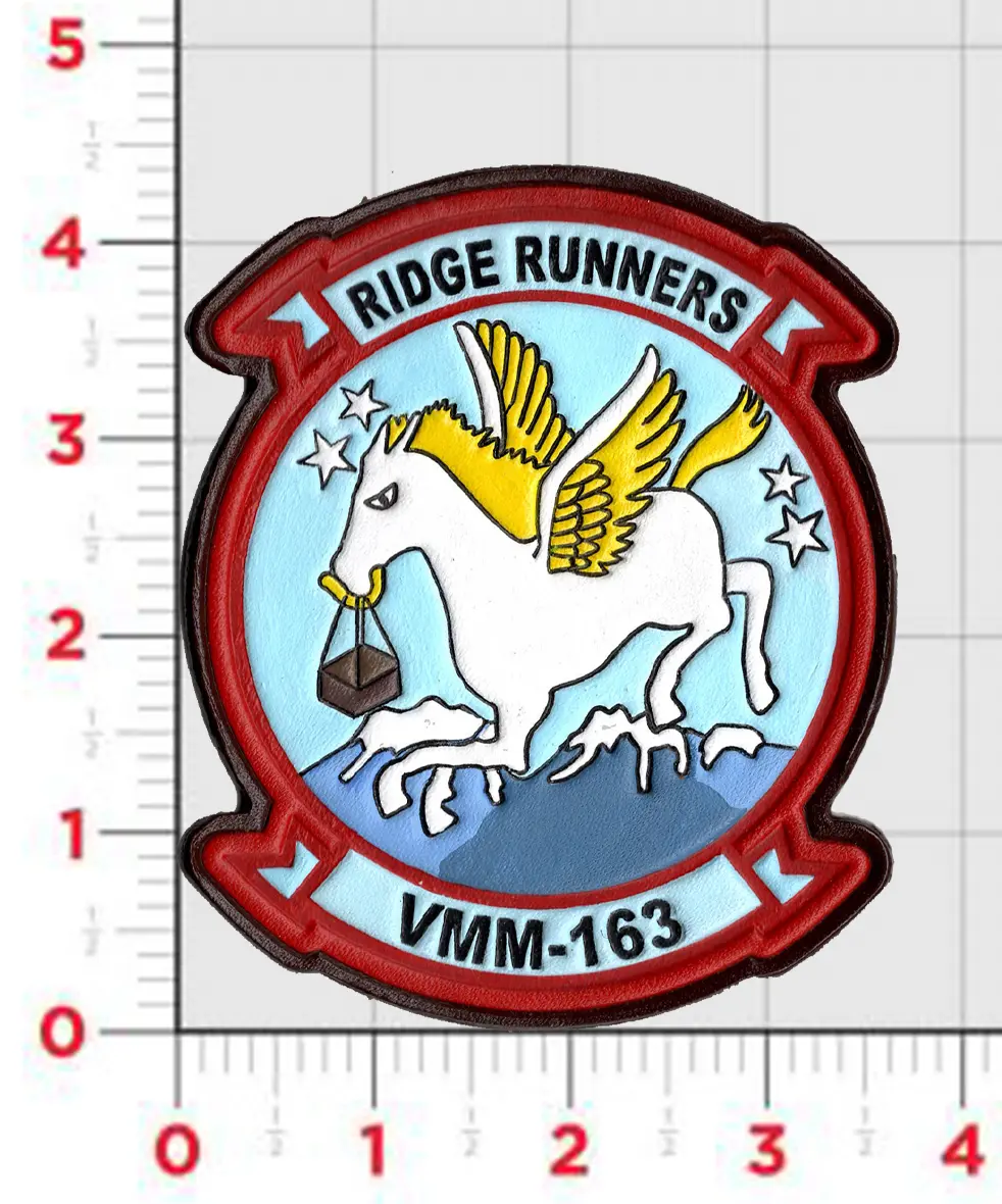 Officially Licensed Vmm-163 Ridge Runners Throwback Leather Patch 1