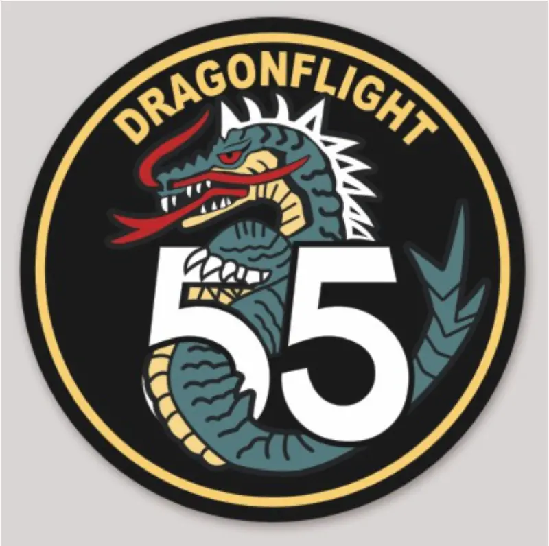 Us Army Dragon Flight 55 Sticker 1