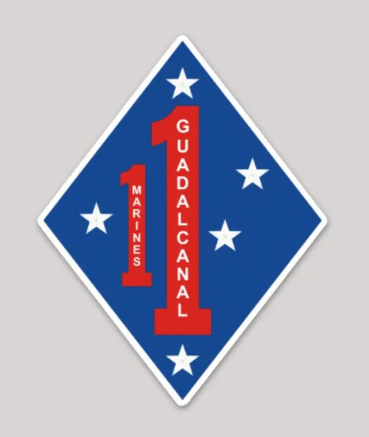 Officially Licensed Usmc 1St Marines 1St Mardiv Sticker 1