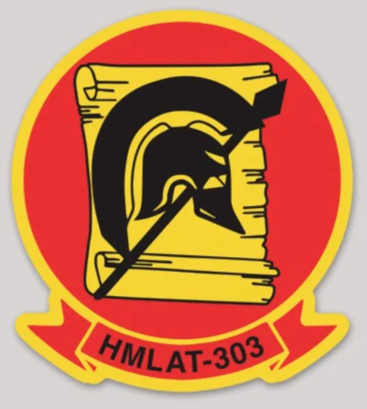 Officially Licensed Usmc Hmlat-303 Atlas Sticker 1