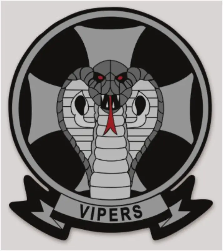 Officially Licensed Usmc Hmla-169 Black & Gray Sticker 1