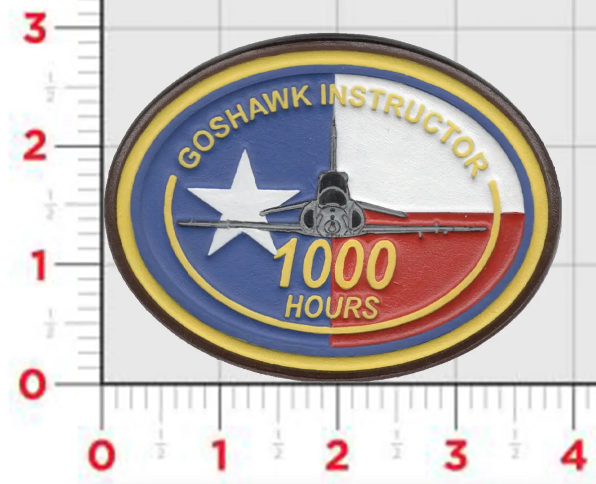 T-45 Goshawk Instructor 1000 Hour Leather Patch 1