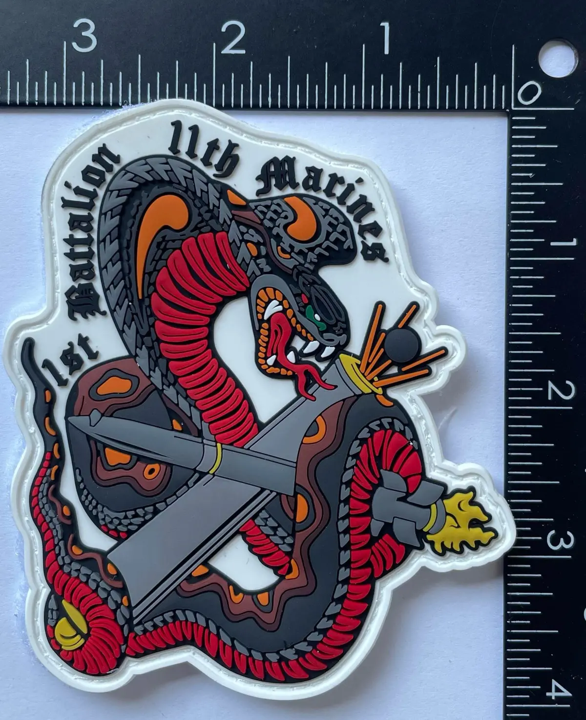Official 1St Battalion 11Th Marines Cobra Pvc Patch 1