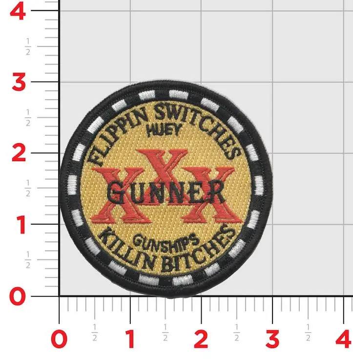 Uh-1 Huey Gunner Patch Flippin Switches Killin Bitches 1