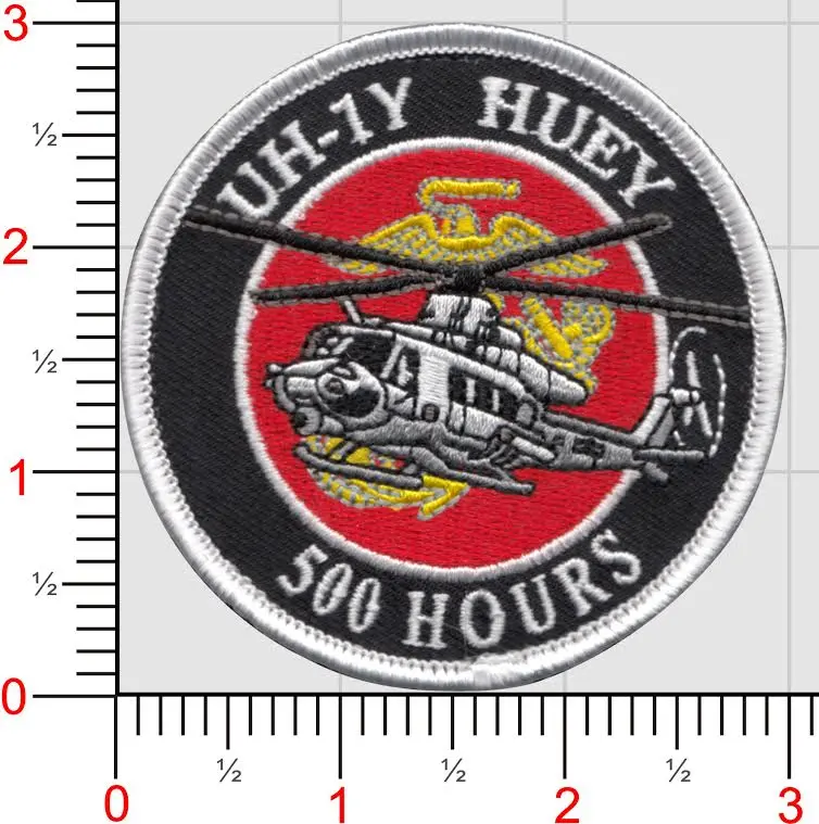 Officially Licensed Usmc Uh-1Y Huey Flight Hours Patch 1