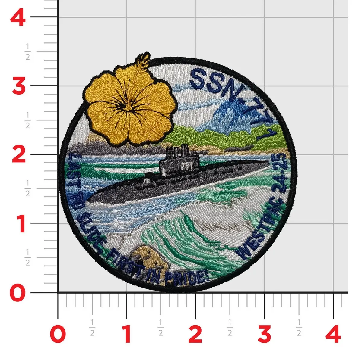 Official Ssn-771 Uss Columbia Hawaii Westpac 24-25 Patch 1
