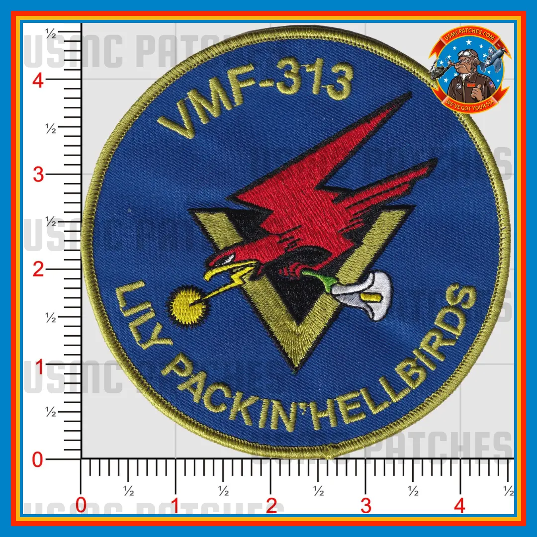 Officially Licensed Usmc Vmf-313 Lilly Packin' Hellbirds Patch 1