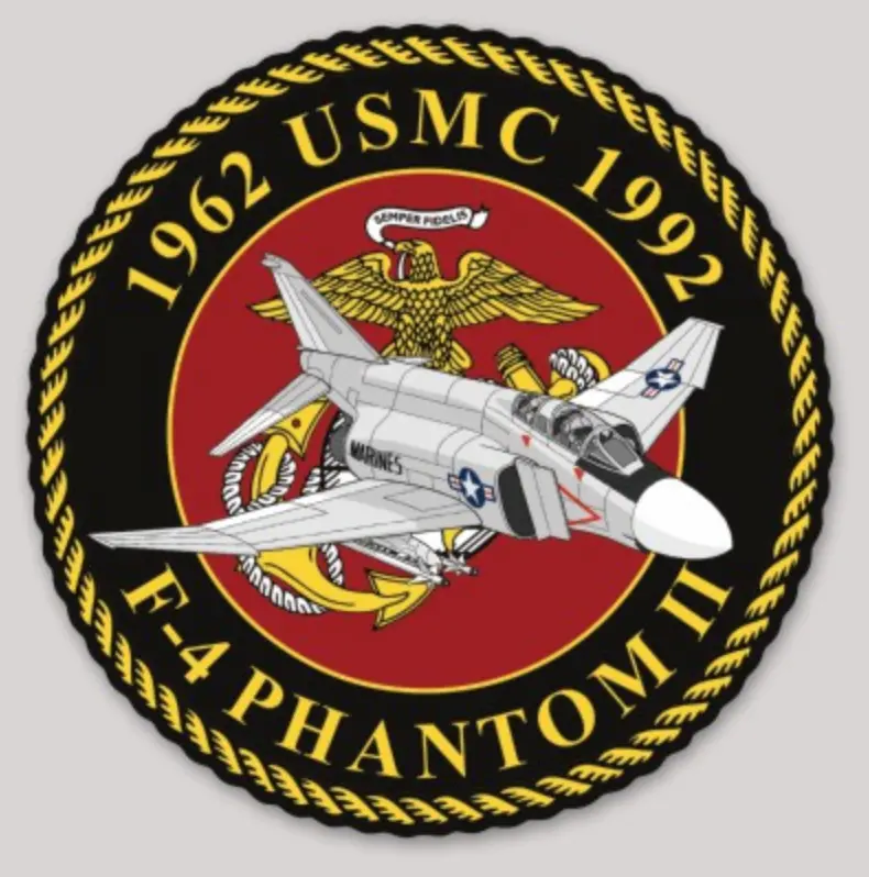 Officially Licensed Usmc F-4 Phantom Commemorative Sticker 2