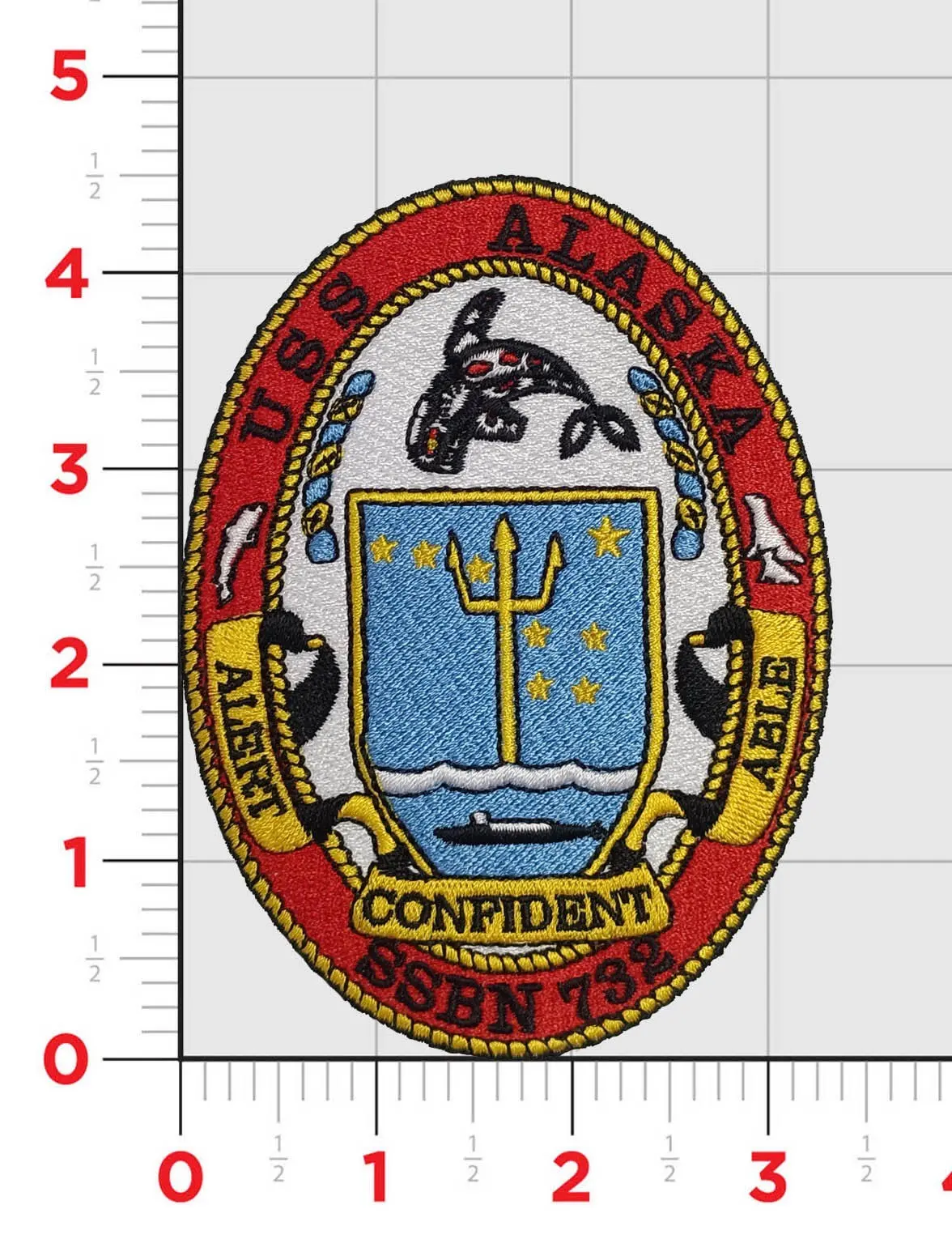 Officially Licensed Uss Alaska Ssbn-732 Patch 1