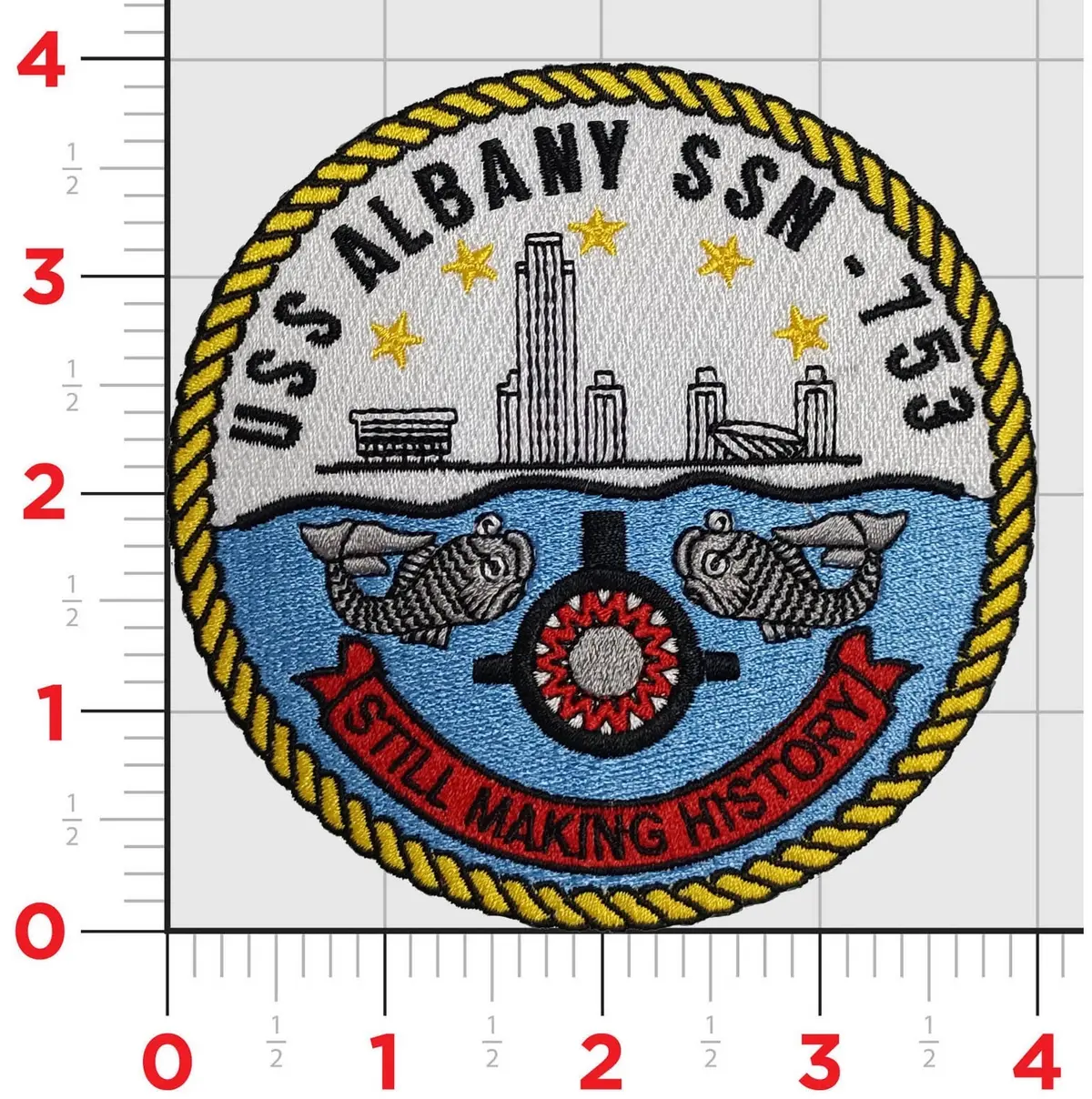Officially Licensed Uss Albany Ssn-753 Patch 1