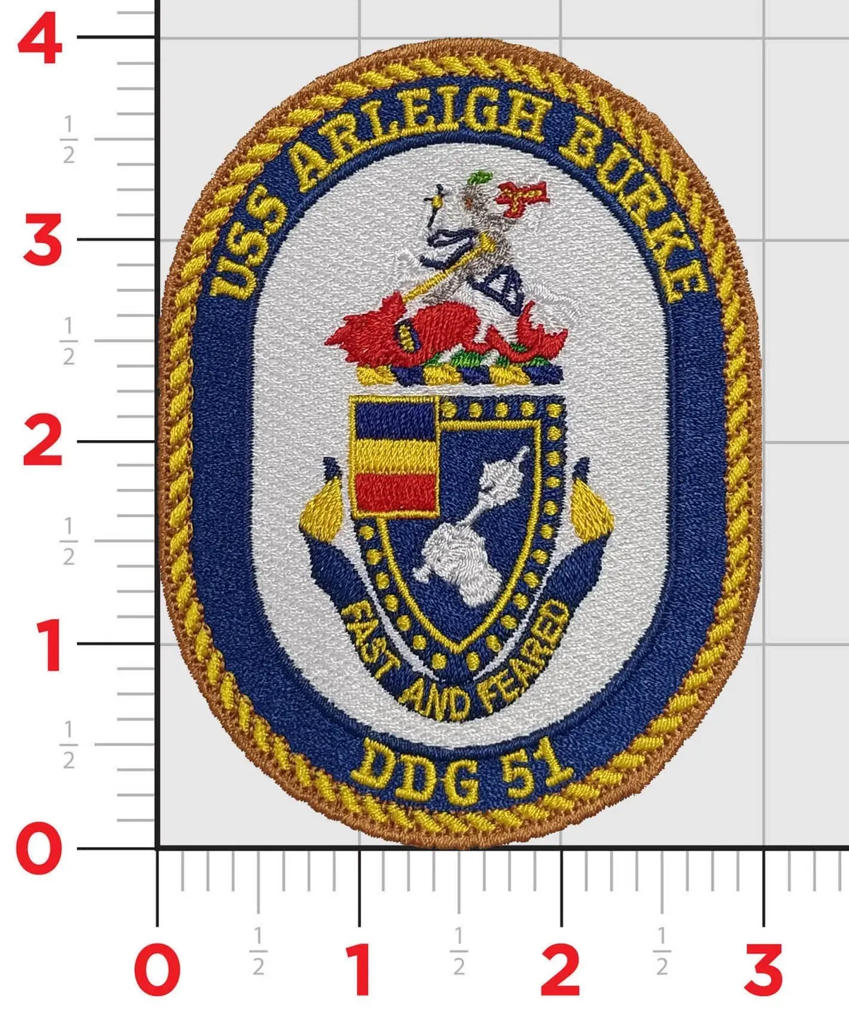 Officially Licensed Uss Arleigh Burke Ddg-51 Patch 1