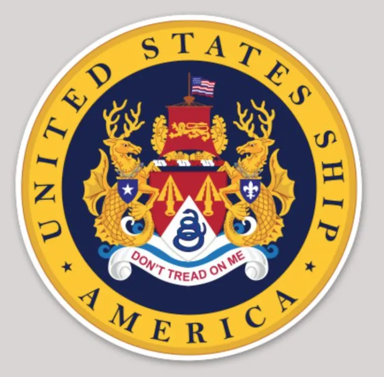 Uss America Cv-66 Sticker 1