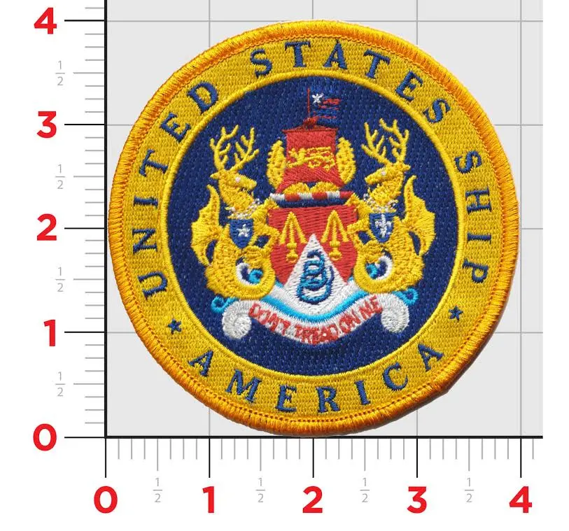 Officially Licensed Us Navy Uss America Cn-66 Patch 1