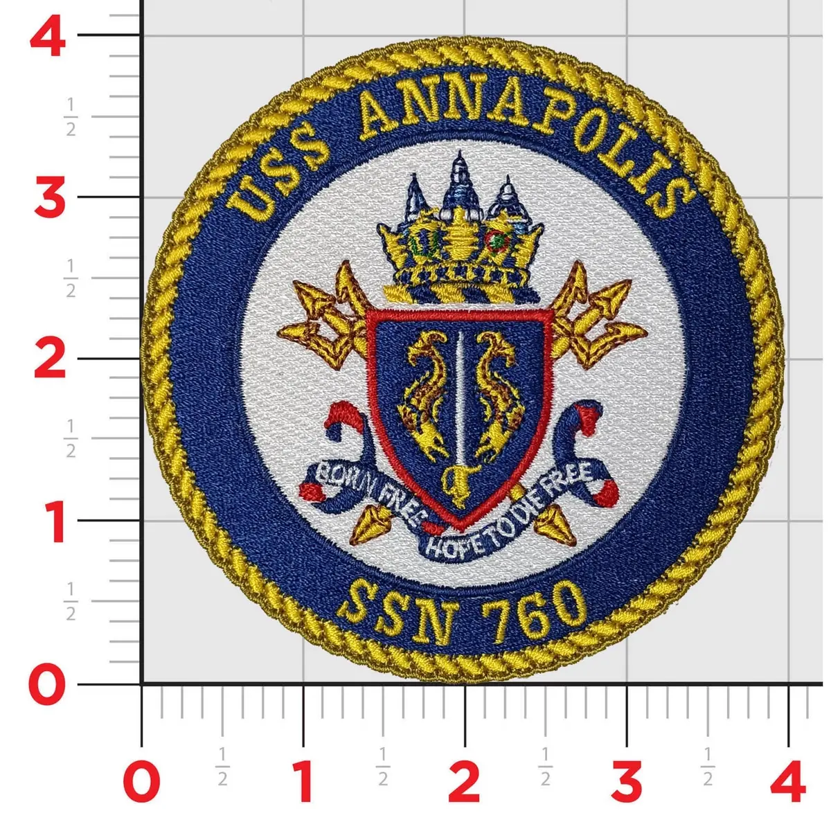Officially Licensed Uss Annapolis Ssn-760 Patch 1