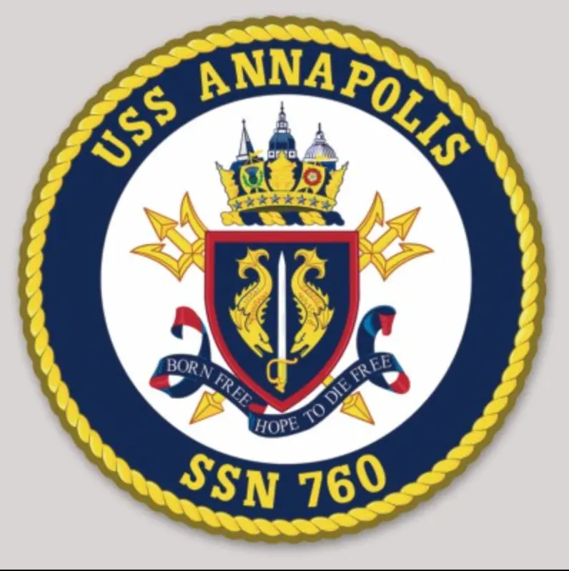 Officially Licensed Us Navy Uss Annapolis Ssn-760 Sticker 1