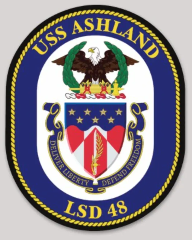 Officially Licensed Us Navy Lsd-48 Uss Ashland Sticker 1