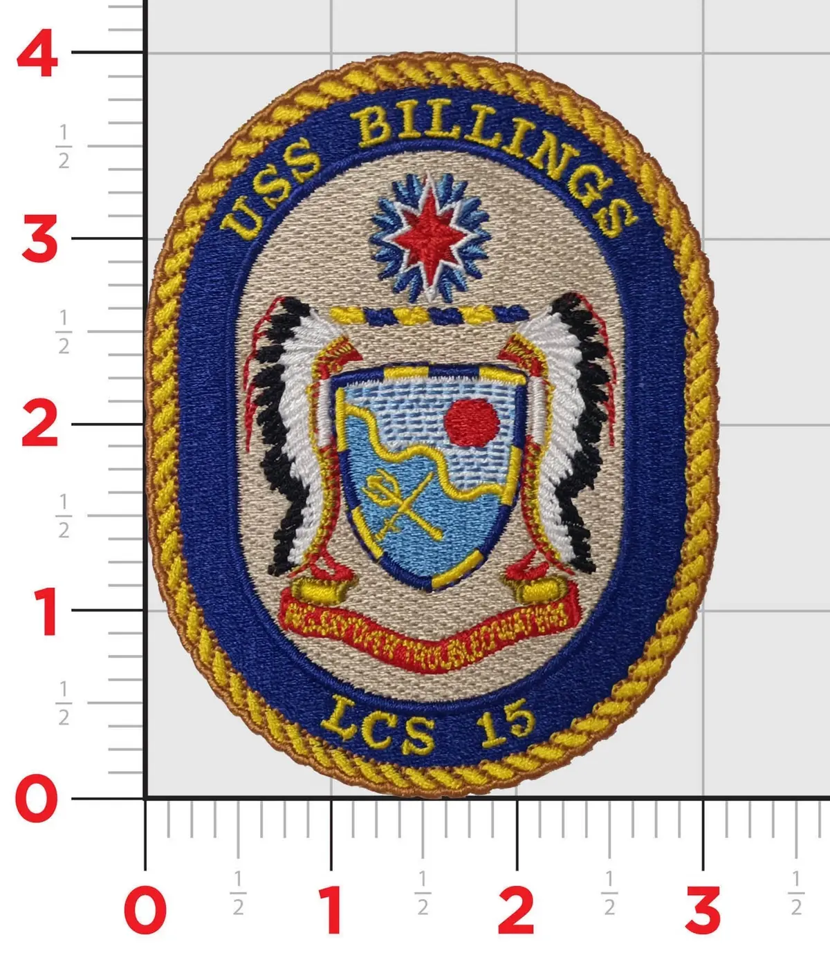 Officially Licensed Uss Billings Lcs-15 Patch 1