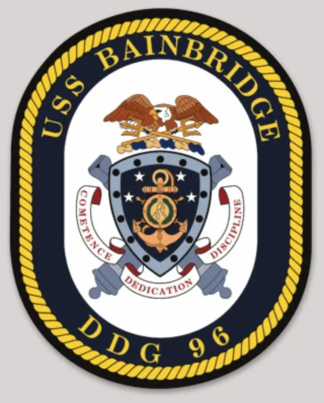 Officially Licensed Us Navy Ddg-96 Uss Bainbridge Sticker 1