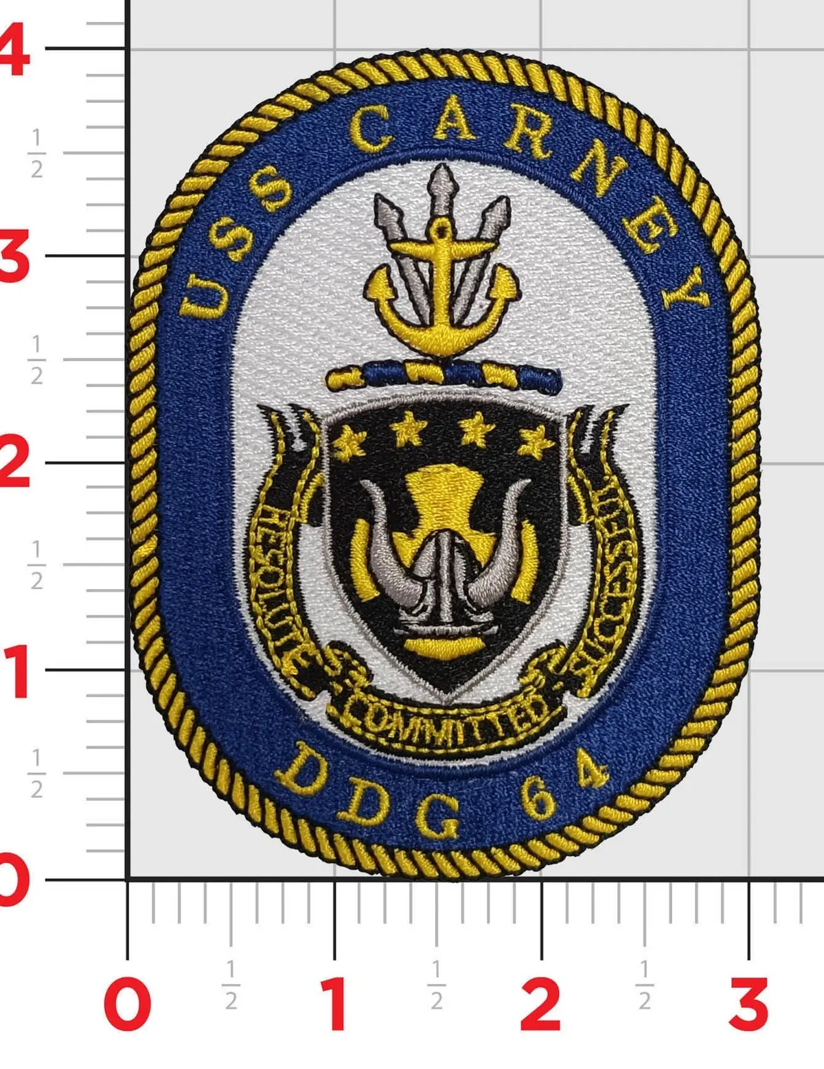 Officially Licensed Uss Carney Ddg-64 Patch 1