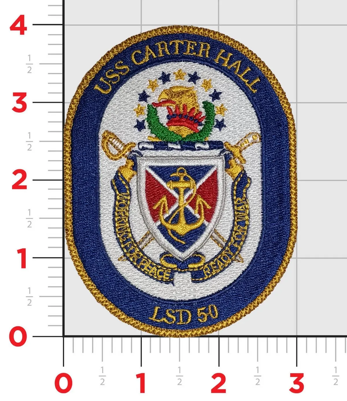 Officially Licensed Uss Carter Hall Lsd-50 Patch (H) 1