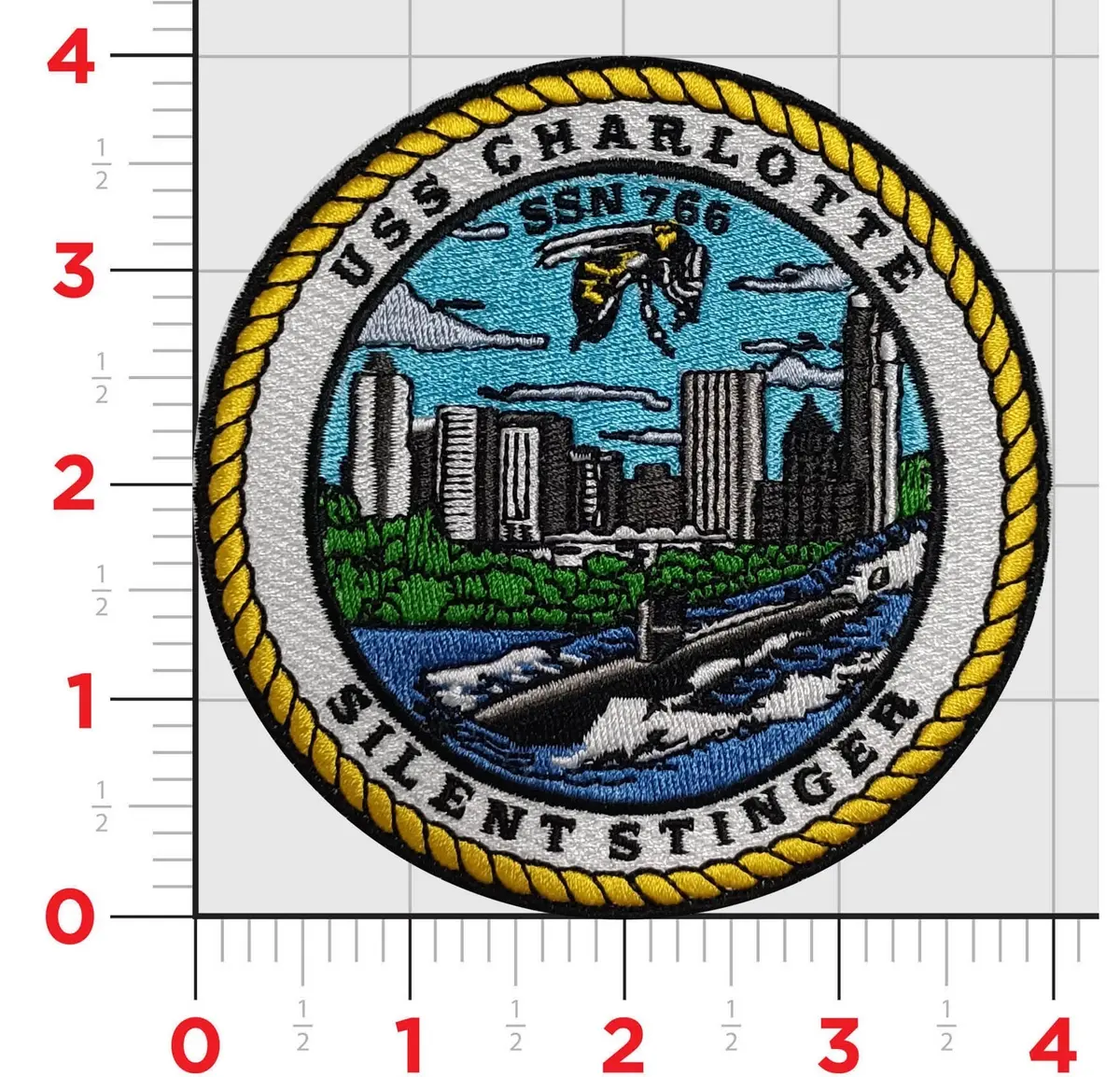 Officially Licensed Uss Charlotte Ssn-766 Patch 1