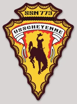 Officially Licensed Us Navy Uss Cheyenne Ssn-773 Sticker 1