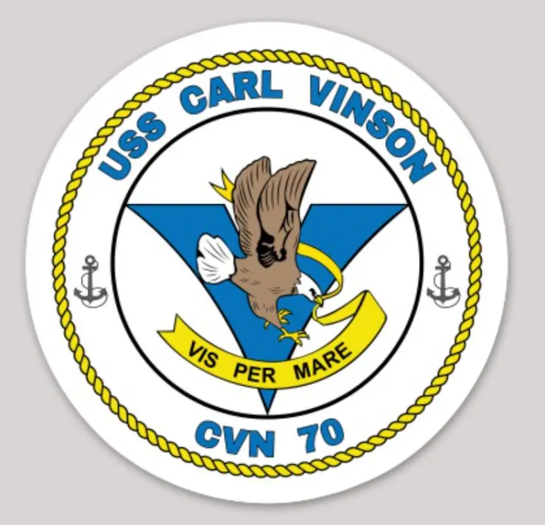 Officially Licensed Us Navy Uss Carl Vinson Cvn-70 Sticker (Vinson) 1