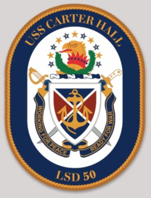 Officially Licensed Us Navy Uss Carter Hall Lsd-50 Sticker (H) 1