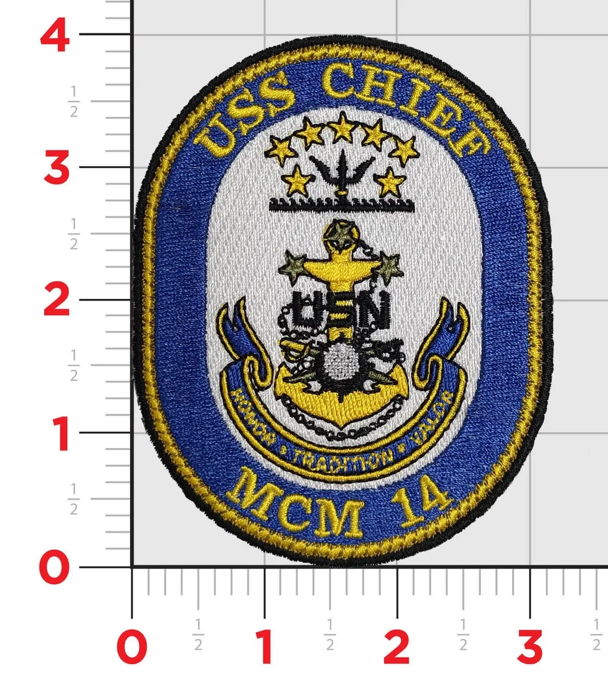 Officially Licensed Uss Chief Mcm-14 Patch 1