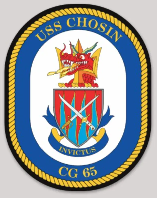 Officially Licensed Us Navy Cg-65 Uss Chosin Sticker 1