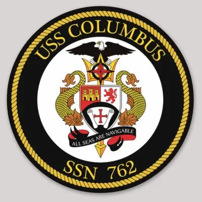 Officially Licensed Uss Columbus Ssn-762 Sticker 1