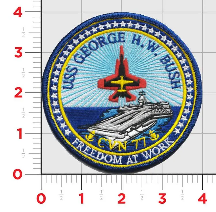 Officially Licensed Us Navy Uss George H.W. Bush Cvn-77 Patch 1