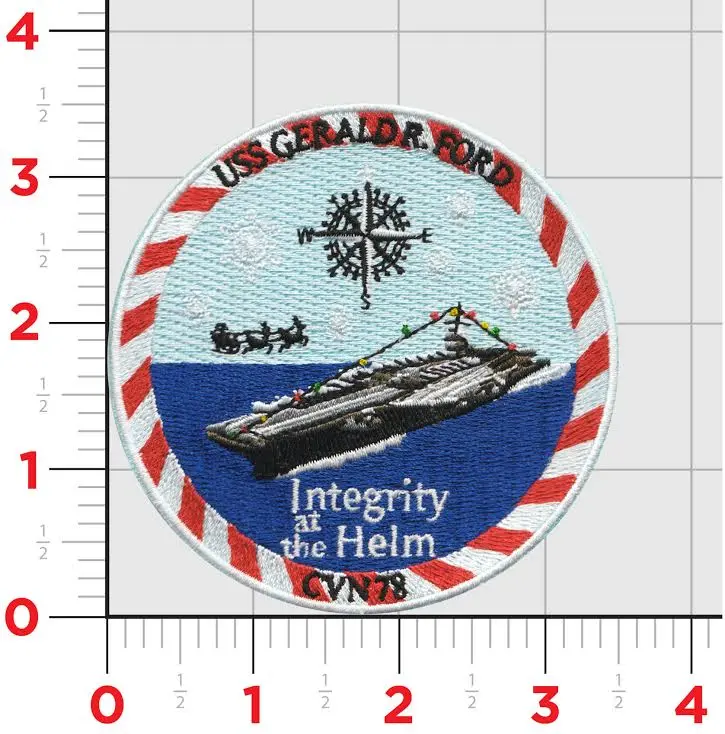 Uss Gerald R. Ford Cvn-78 Christmas Patch 1