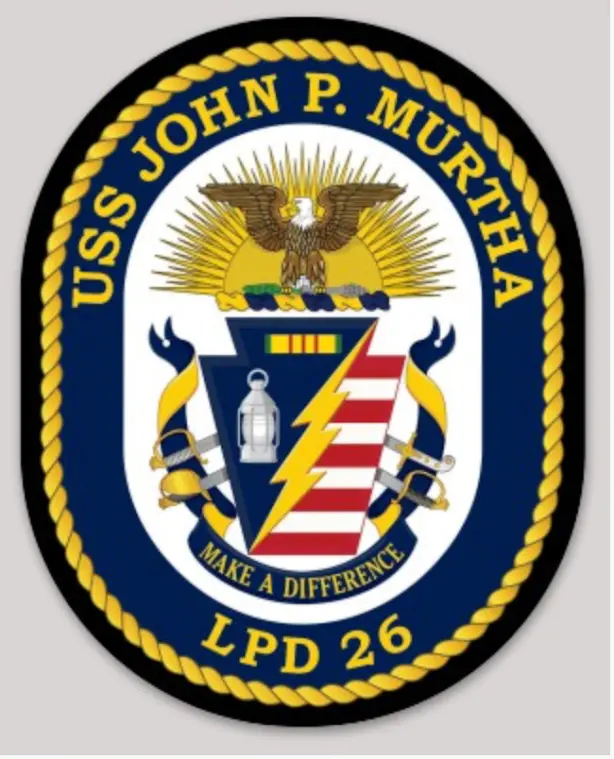 Uss John P Murtha Lpd-26 Sticker 1