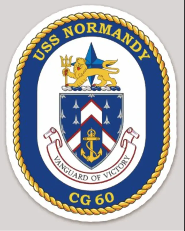 Officially Licensed Us Navy Uss Normandy Cg-60 Sticker 1