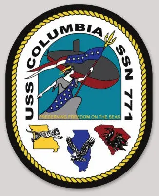 Officially Licensed Us Navy Uss Columbia Ssn-771 Sticker 1