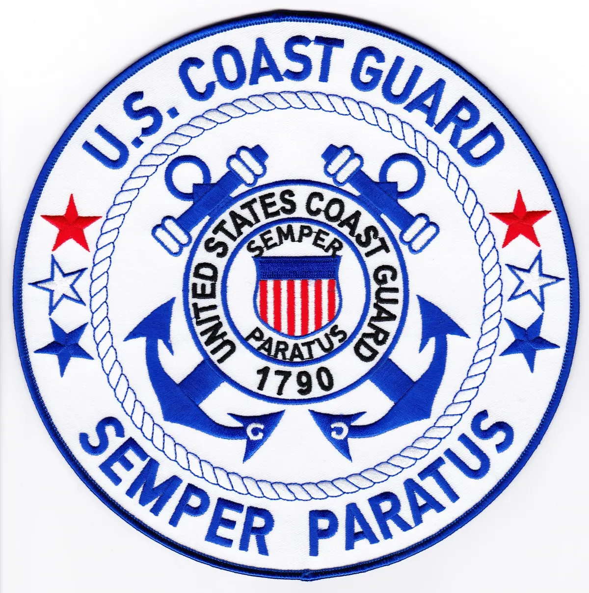 Us Coast Guard 8" Large Embroidered Patch 1