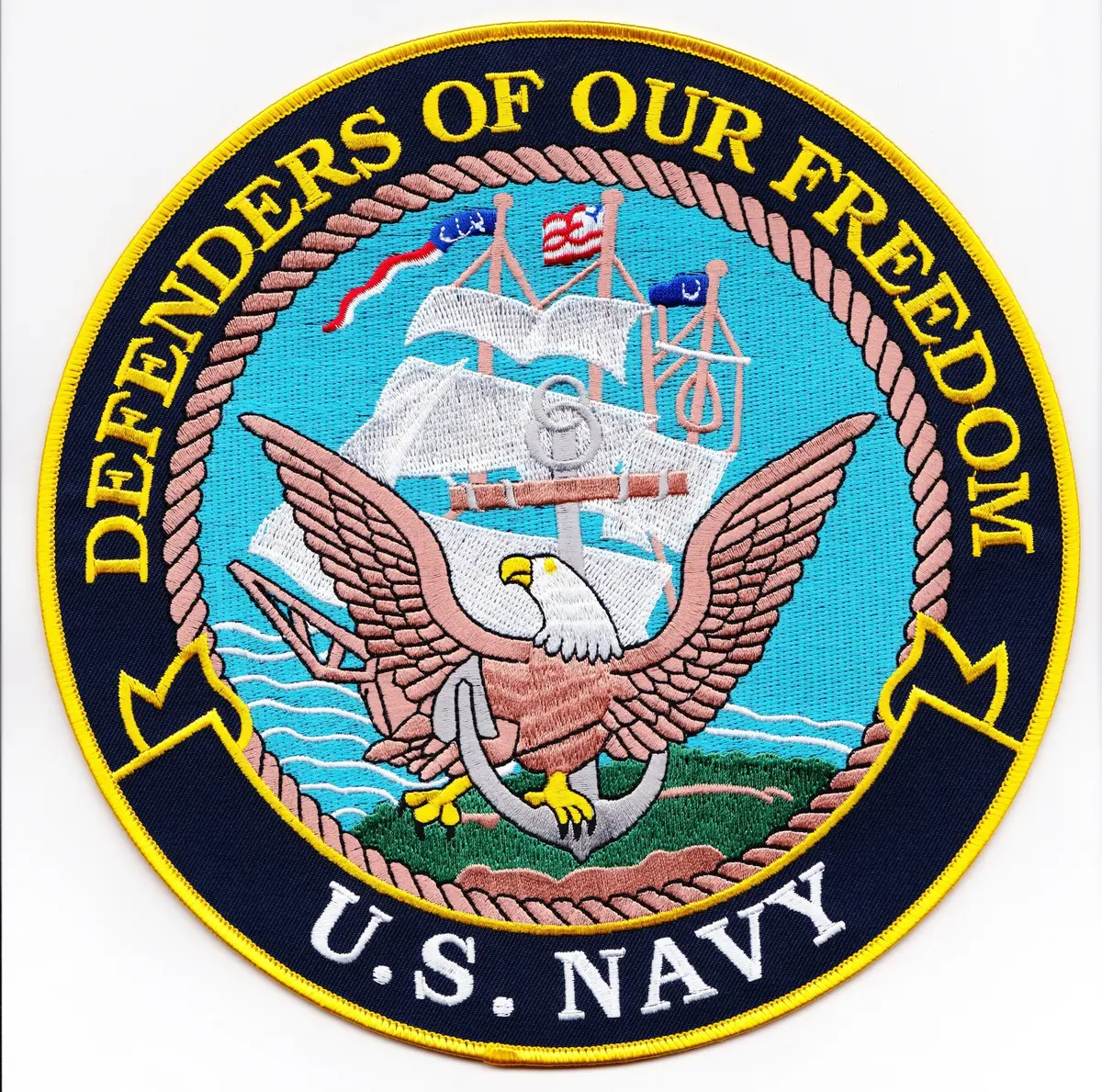 Officially Licensed Us Navy 8" Large Embroidered Patch 1