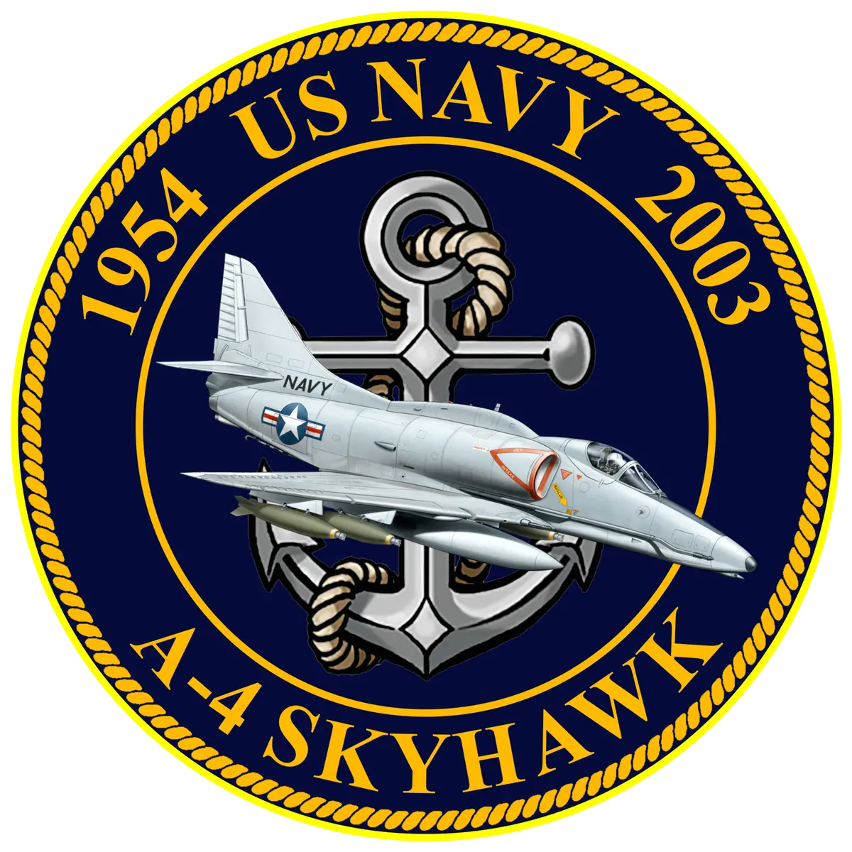 Officially Licensed Us Navy A-4 Skyhawk Commemorative Sticker 1