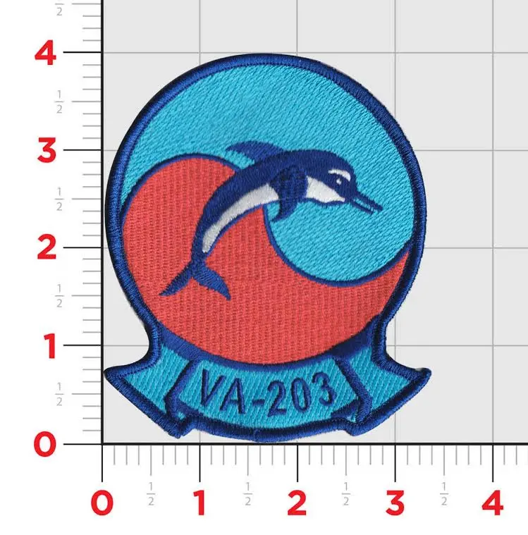 Officially Licensed Us Navy Va-203 Blue Dolphin Patch 1