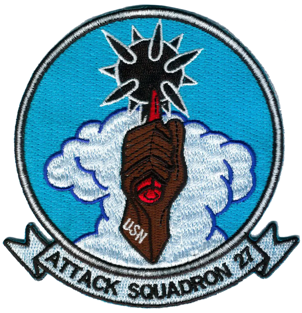 Officially Licensed Us Navy Va-27 Royal Maces Patch 1