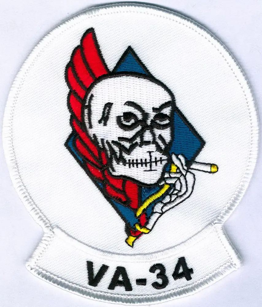 Officially Licensed Us Navy Va-34 Blue Blasters Patch 1