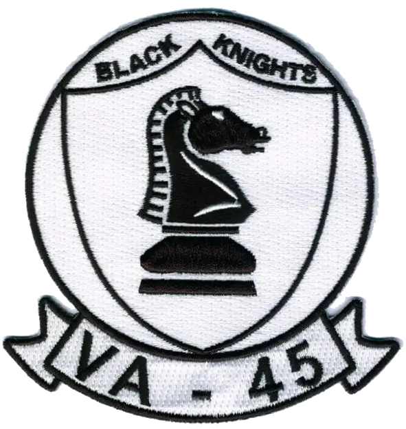 Officially Licensed Us Navy Va-45 Black Knight Patch 1