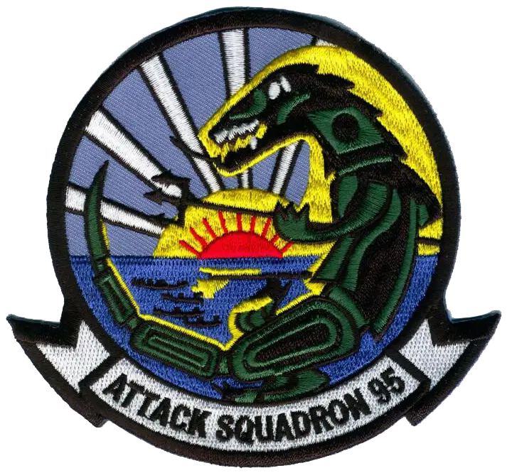 Officially Licensed Us Navy Va-95 Green Lizards Patch 1