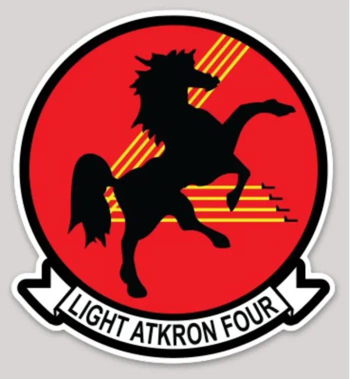 Officially Licensed Us Navy Val-4 Black Ponies Sticker 1