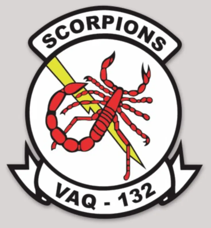 Officially Licensed Us Navy Vaq-132 Scorpions Sticker 1