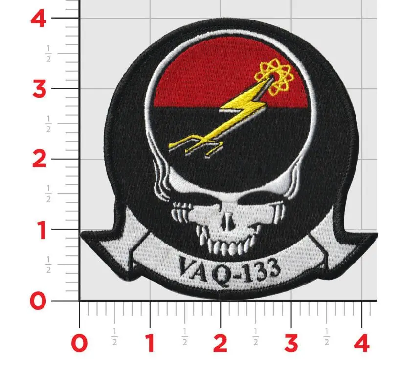 Officially Licensed Vaq-133 Wizards "Dead Head" Squadron Patch 1