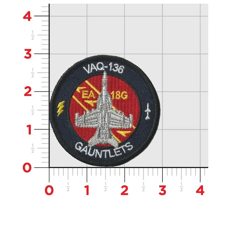 Official Us Navy Vaq-136 Gauntlets Ea-18G Shoulder Patch 1