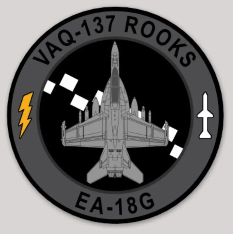 Official Vaq-137 Rooks Squadron Ea-18G Sticker 1