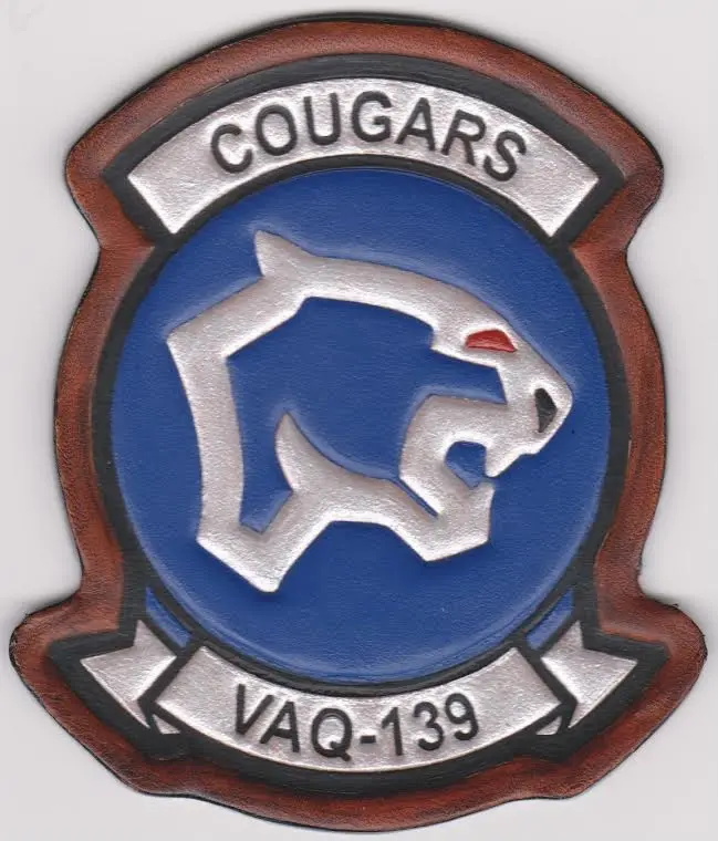 Officially Licensed Vaq-139 Cougars Leather Patch 1